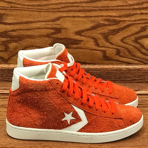 Converse PL 76 Mid Orange Fire Egret Shoes - Picture 2 of 6